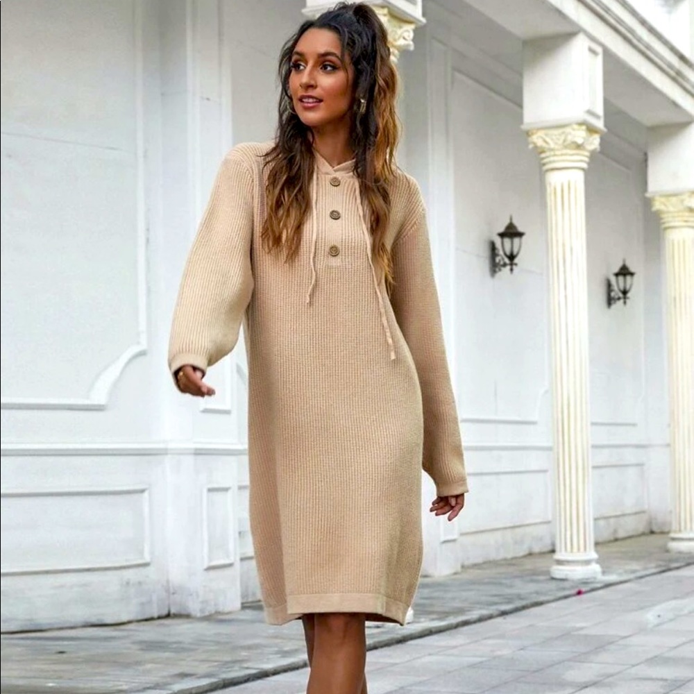 Sweater Dress with hood